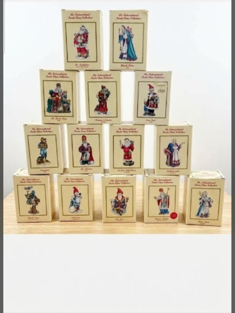 Retired- Set Of 14 International Santa Claus Figurine Collection
